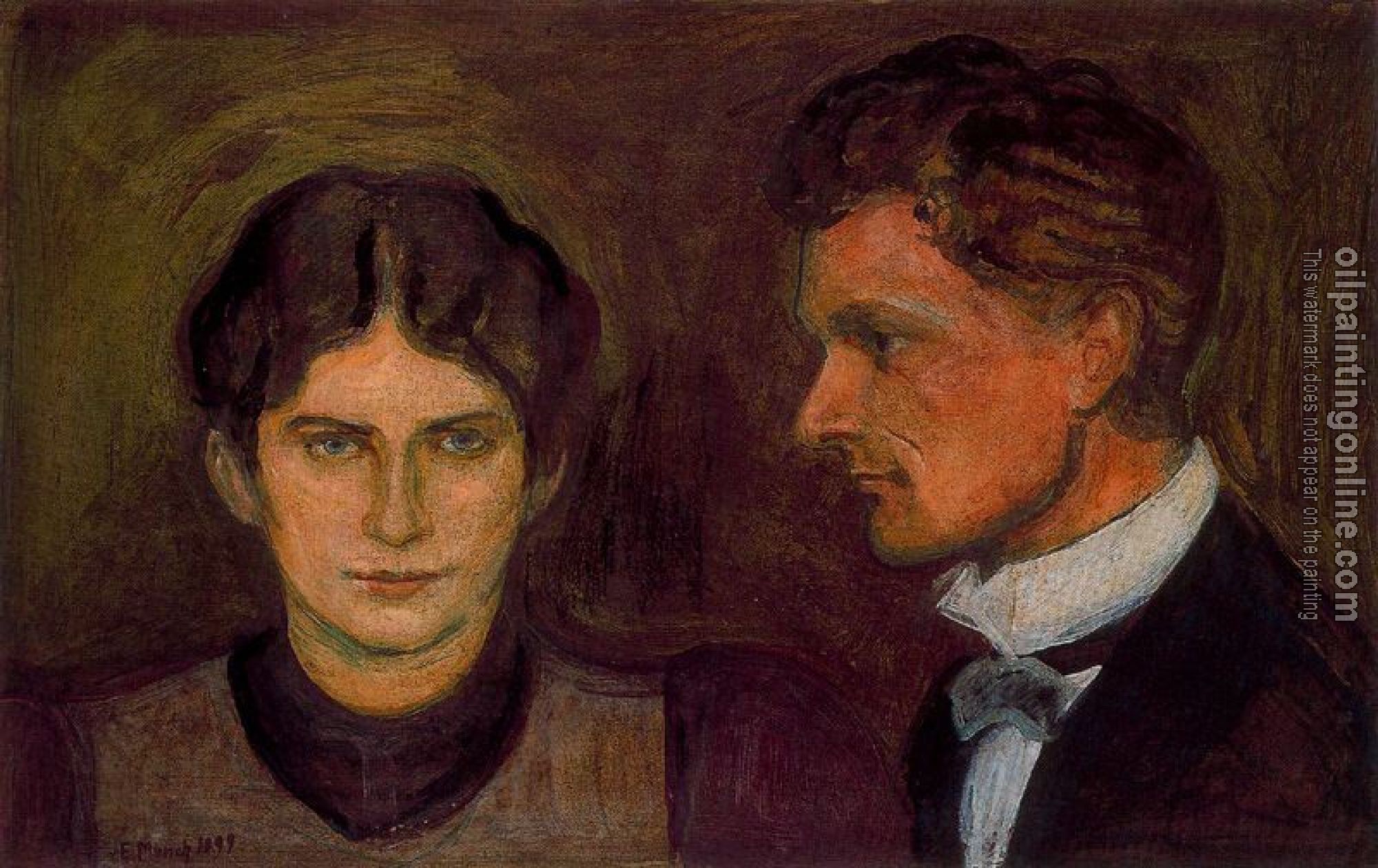 Munch, Edvard - Portrait of Aase and Harald Norregaard